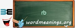 WordMeaning blackboard for rb